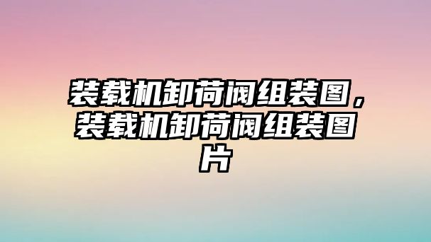 裝載機卸荷閥組裝圖，裝載機卸荷閥組裝圖片