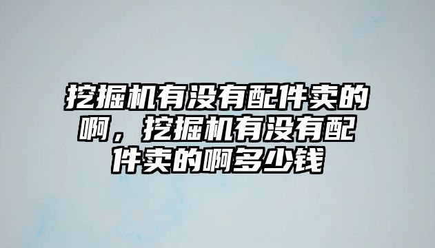 挖掘機有沒有配件賣的啊，挖掘機有沒有配件賣的啊多少錢