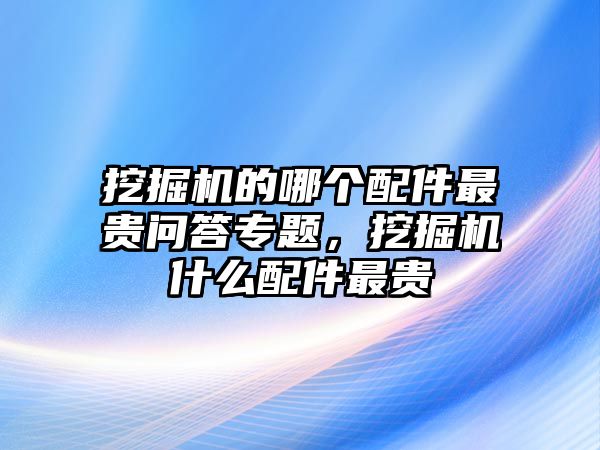 挖掘機的哪個配件最貴問答專題，挖掘機什么配件最貴