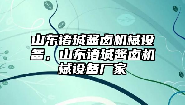 山東諸城醬鹵機械設備，山東諸城醬鹵機械設備廠家