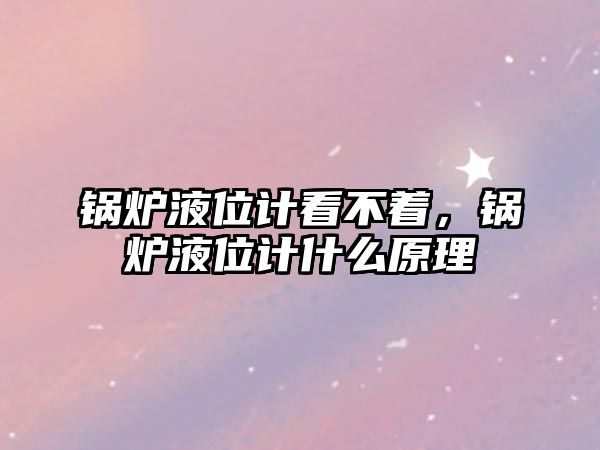 鍋爐液位計(jì)看不著，鍋爐液位計(jì)什么原理