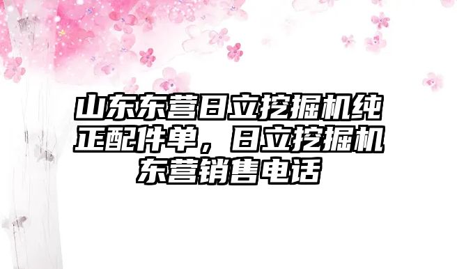 山東東營(yíng)日立挖掘機(jī)純正配件單，日立挖掘機(jī)東營(yíng)銷售電話