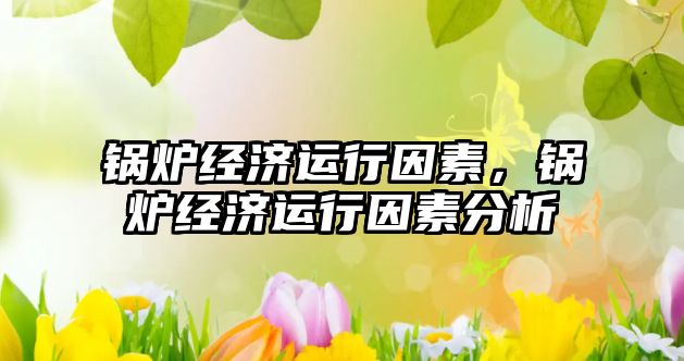 鍋爐經濟運行因素，鍋爐經濟運行因素分析