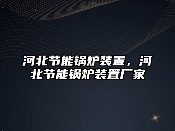 河北節能鍋爐裝置，河北節能鍋爐裝置廠家