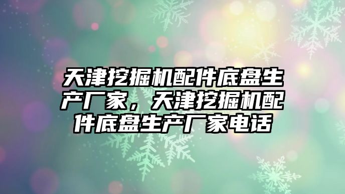 天津挖掘機配件底盤生產廠家，天津挖掘機配件底盤生產廠家電話