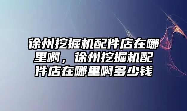 徐州挖掘機配件店在哪里啊，徐州挖掘機配件店在哪里啊多少錢