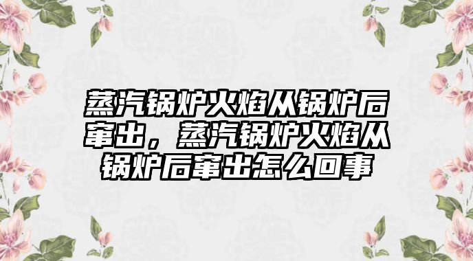 蒸汽鍋爐火焰從鍋爐后竄出，蒸汽鍋爐火焰從鍋爐后竄出怎么回事