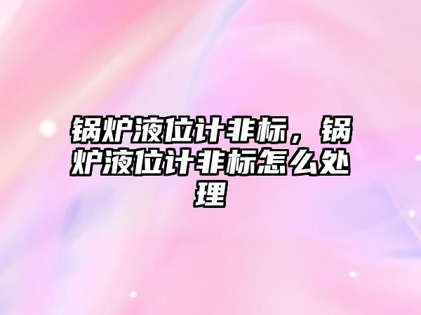 鍋爐液位計非標，鍋爐液位計非標怎么處理