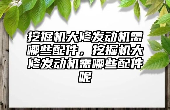 挖掘機大修發動機需哪些配件，挖掘機大修發動機需哪些配件呢