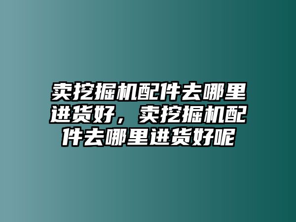 賣挖掘機(jī)配件去哪里進(jìn)貨好，賣挖掘機(jī)配件去哪里進(jìn)貨好呢