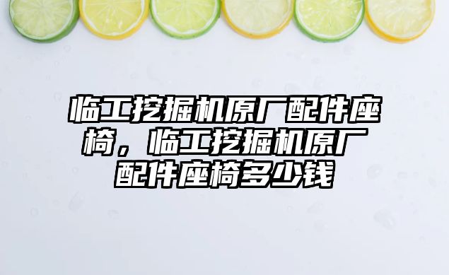 臨工挖掘機原廠配件座椅，臨工挖掘機原廠配件座椅多少錢