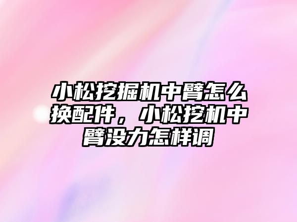 小松挖掘機中臂怎么換配件，小松挖機中臂沒力怎樣調