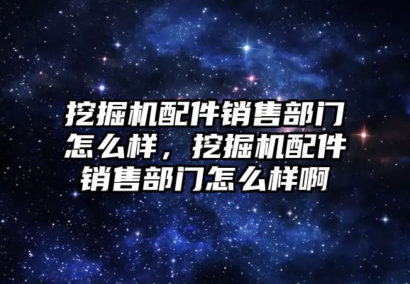 挖掘機配件銷售部門怎么樣，挖掘機配件銷售部門怎么樣啊