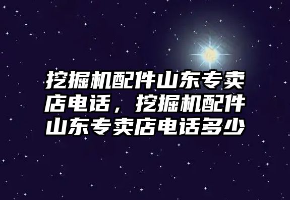 挖掘機配件山東專賣店電話，挖掘機配件山東專賣店電話多少