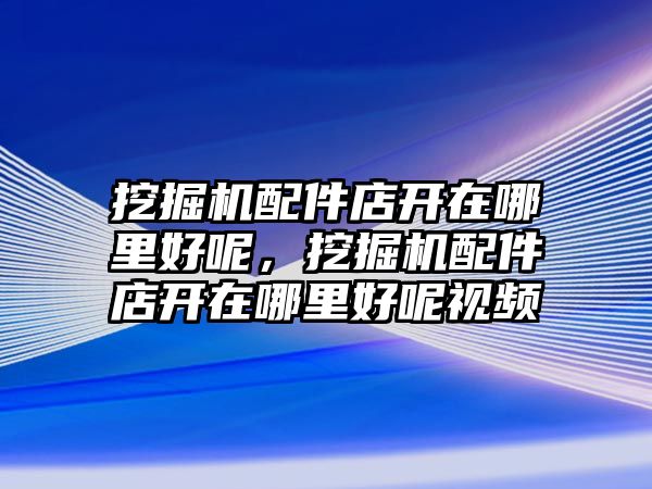 挖掘機(jī)配件店開在哪里好呢，挖掘機(jī)配件店開在哪里好呢視頻