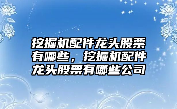 挖掘機配件龍頭股票有哪些，挖掘機配件龍頭股票有哪些公司