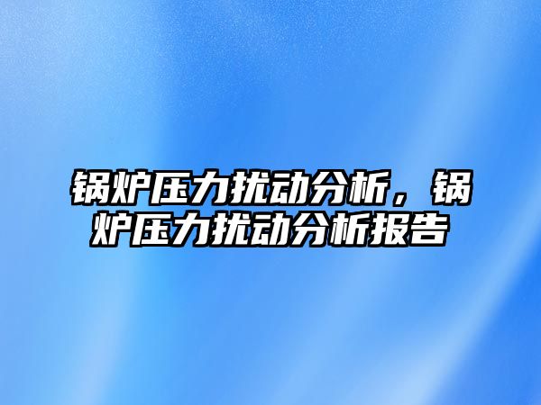 鍋爐壓力擾動分析，鍋爐壓力擾動分析報告