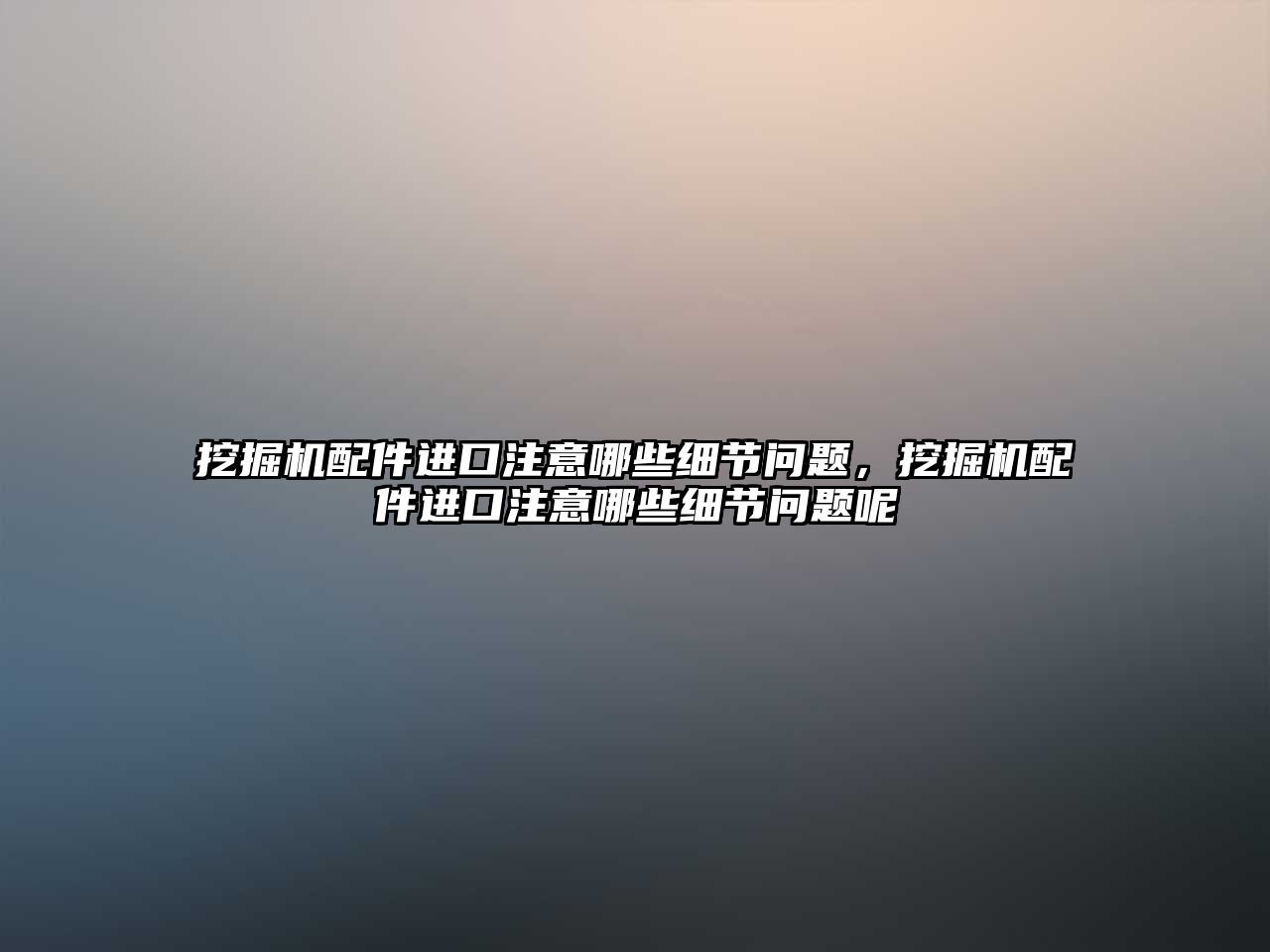 挖掘機配件進口注意哪些細節問題，挖掘機配件進口注意哪些細節問題呢