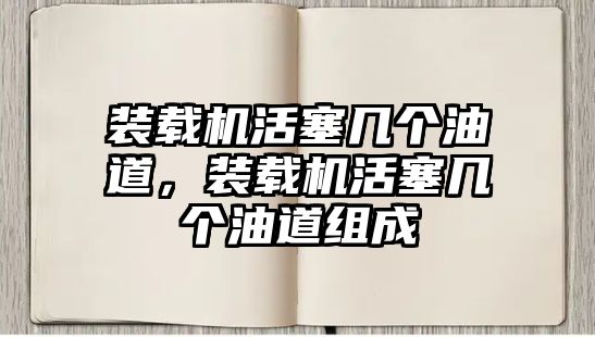 裝載機(jī)活塞幾個(gè)油道，裝載機(jī)活塞幾個(gè)油道組成