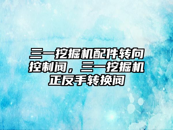 三一挖掘機配件轉向控制閥，三一挖掘機正反手轉換閥