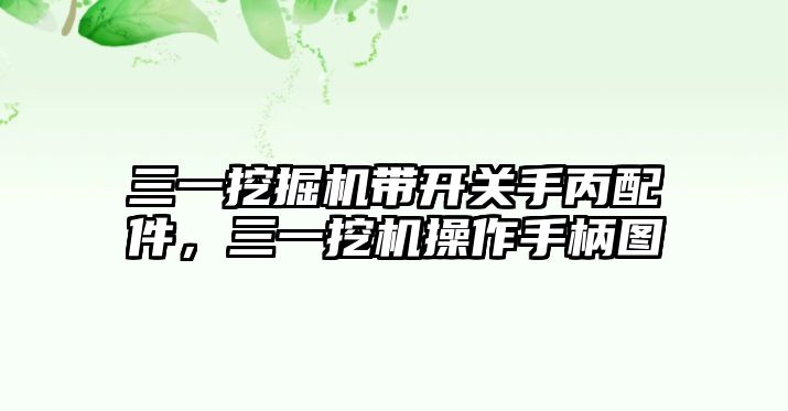 三一挖掘機帶開關手丙配件，三一挖機操作手柄圖