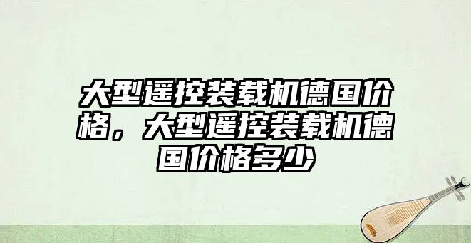 大型遙控裝載機德國價格，大型遙控裝載機德國價格多少