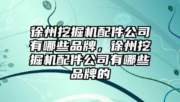 徐州挖掘機配件公司有哪些品牌，徐州挖掘機配件公司有哪些品牌的