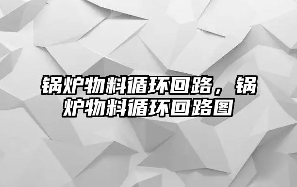 鍋爐物料循環回路，鍋爐物料循環回路圖