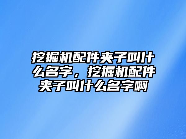 挖掘機配件夾子叫什么名字，挖掘機配件夾子叫什么名字啊