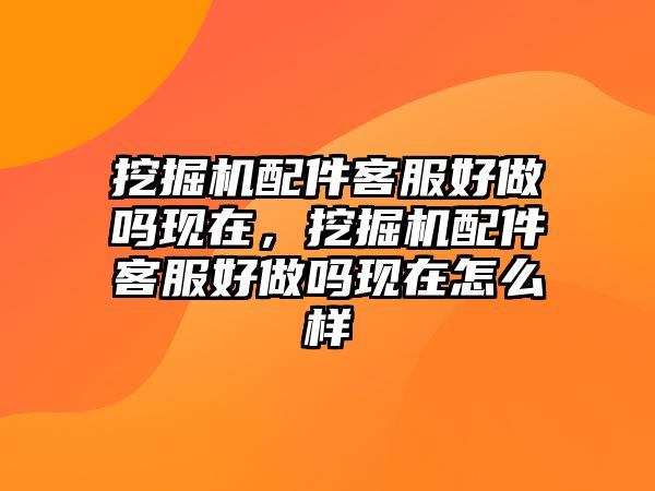 挖掘機配件客服好做嗎現在，挖掘機配件客服好做嗎現在怎么樣