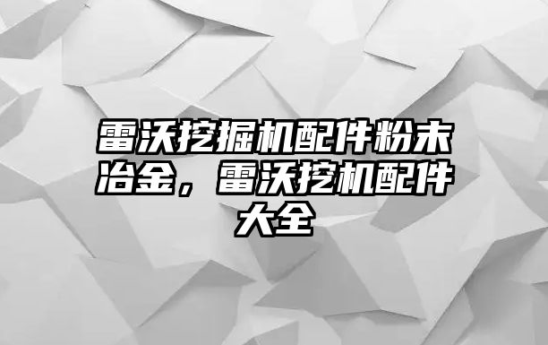 雷沃挖掘機配件粉末冶金，雷沃挖機配件大全