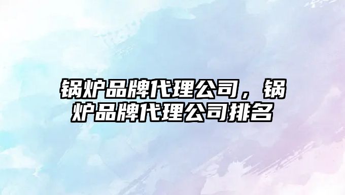 鍋爐品牌代理公司，鍋爐品牌代理公司排名