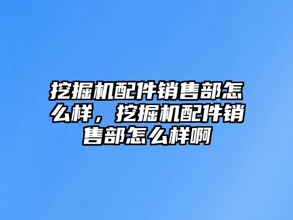 挖掘機配件銷售部怎么樣，挖掘機配件銷售部怎么樣啊