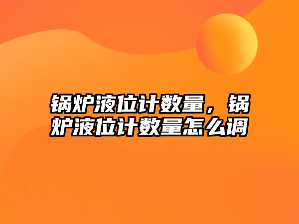 鍋爐液位計(jì)數(shù)量，鍋爐液位計(jì)數(shù)量怎么調(diào)