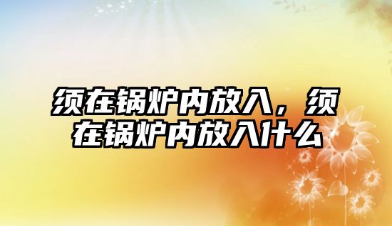 須在鍋爐內(nèi)放入，須在鍋爐內(nèi)放入什么