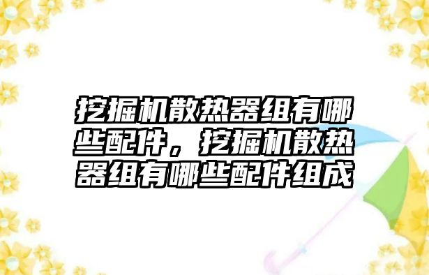 挖掘機散熱器組有哪些配件，挖掘機散熱器組有哪些配件組成