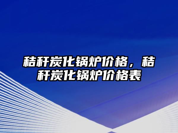 秸稈炭化鍋爐價格，秸稈炭化鍋爐價格表