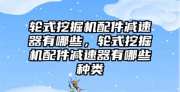 輪式挖掘機配件減速器有哪些，輪式挖掘機配件減速器有哪些種類