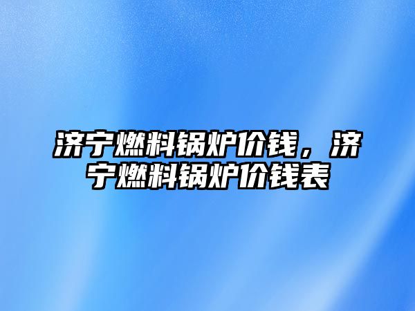 濟寧燃料鍋爐價錢，濟寧燃料鍋爐價錢表