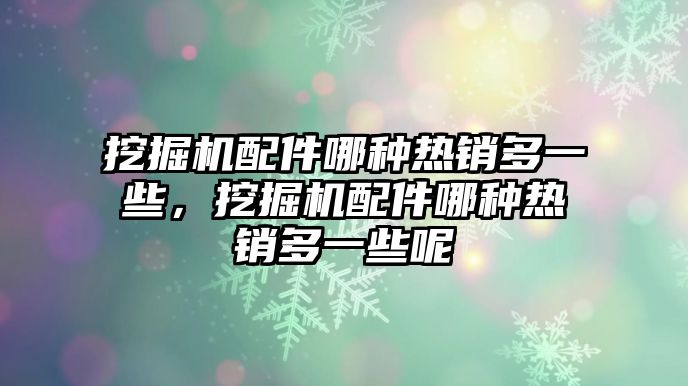 挖掘機配件哪種熱銷多一些，挖掘機配件哪種熱銷多一些呢