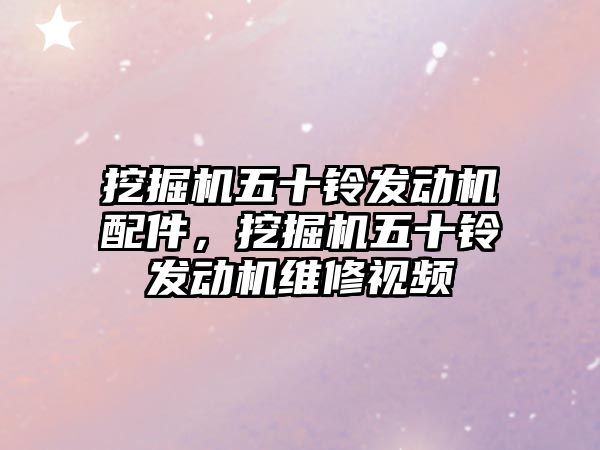 挖掘機五十鈴發動機配件，挖掘機五十鈴發動機維修視頻