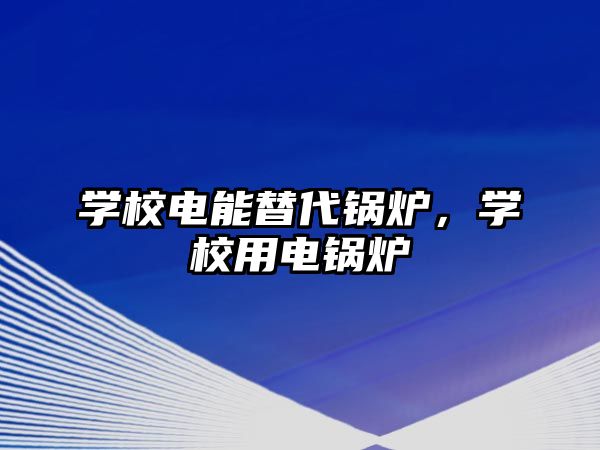 學校電能替代鍋爐，學校用電鍋爐