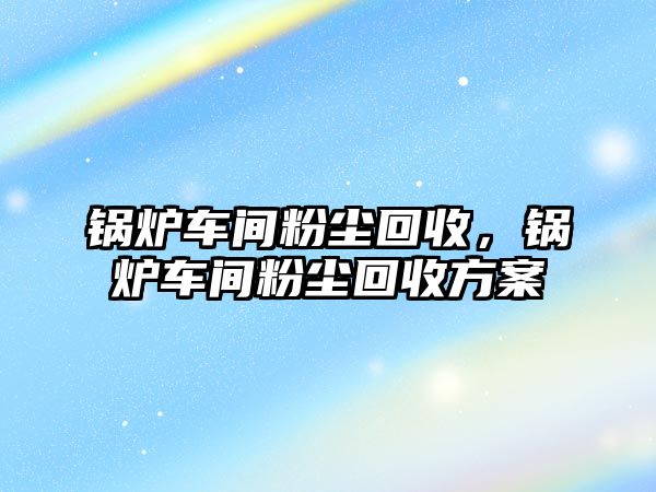 鍋爐車間粉塵回收，鍋爐車間粉塵回收方案