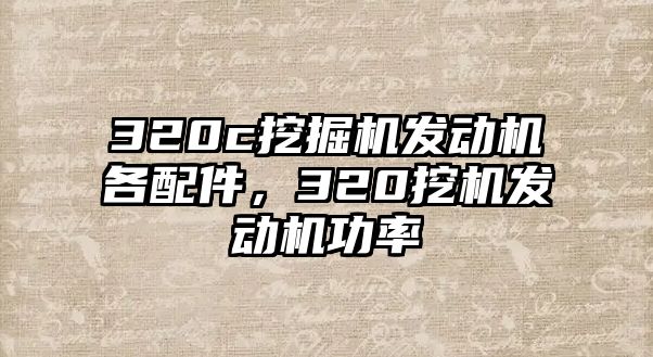 320c挖掘機發動機各配件，320挖機發動機功率