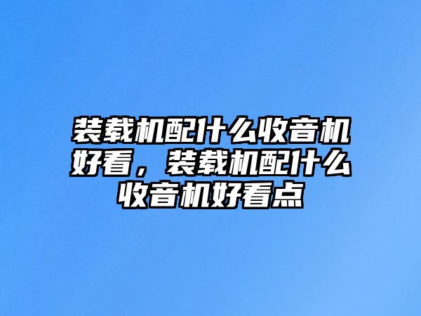 裝載機配什么收音機好看，裝載機配什么收音機好看點