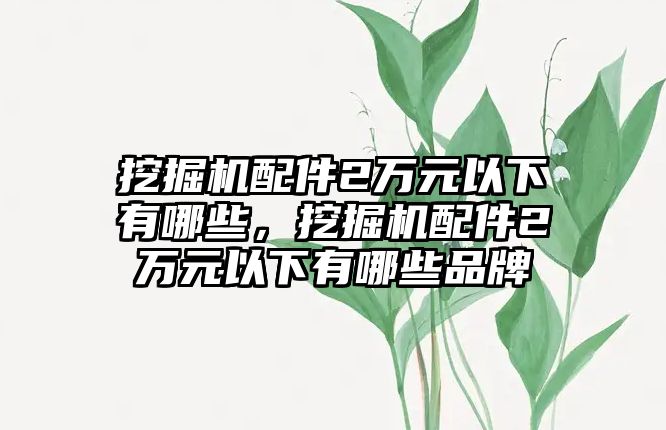 挖掘機配件2萬元以下有哪些，挖掘機配件2萬元以下有哪些品牌