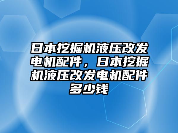 日本挖掘機液壓改發電機配件，日本挖掘機液壓改發電機配件多少錢