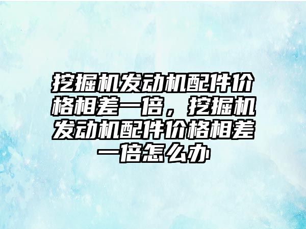 挖掘機發(fā)動機配件價格相差一倍，挖掘機發(fā)動機配件價格相差一倍怎么辦