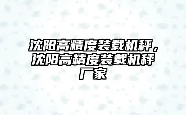 沈陽高精度裝載機秤，沈陽高精度裝載機秤廠家