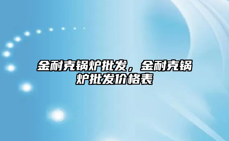 金耐克鍋爐批發，金耐克鍋爐批發價格表